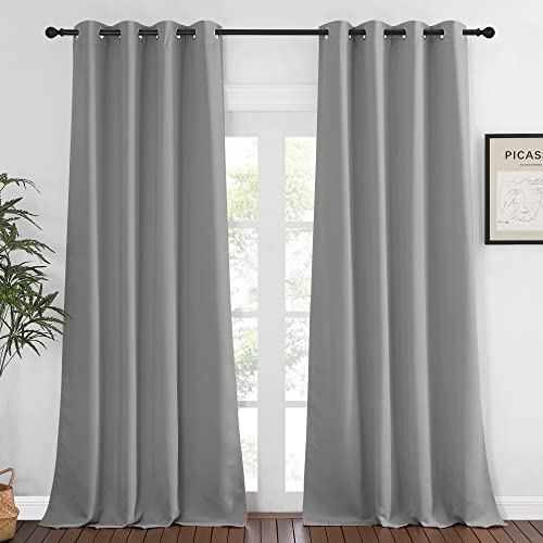 Blackout Curtain & Drape (Silver Grey / 52"W x 95"L (Pack of 1))