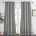 Blackout Silver Grey Curtains 90 inch Length (Silver Grey / 52"W x 90"L (Pack of 1))