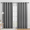 Bedroom Curtains Blackout Drapery Panels (Silver Gray / 70"W x 84"L (Pack of 2))