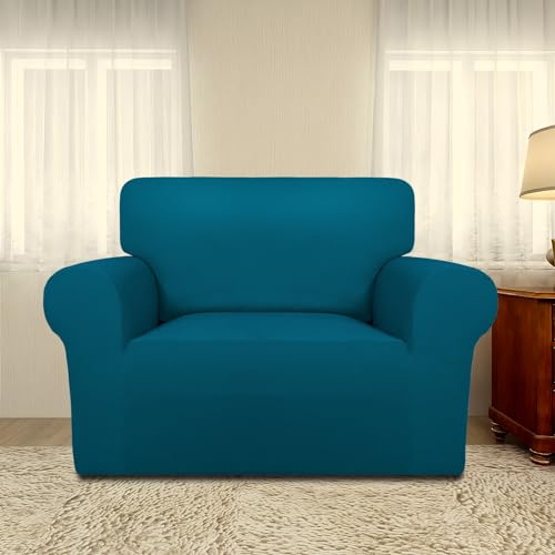 Super Stretch Sofa Slipcover (Small-XL Oversized Sofa / Peacock Blue)