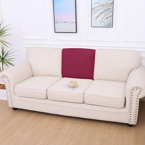 Waterproof Couch Cushion Covers for Pets (Wine Red / Backrest M)
