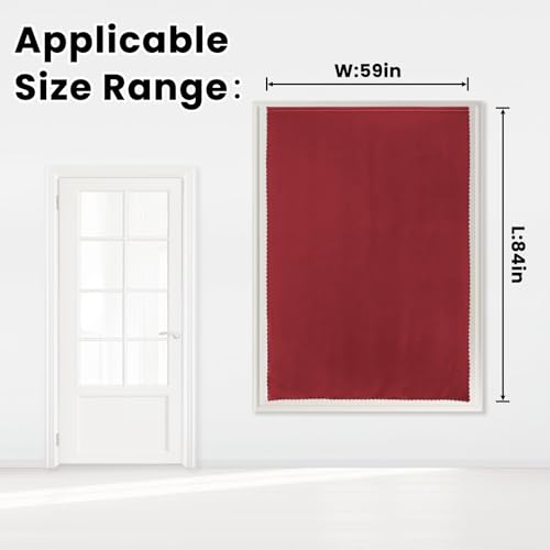 Self Adhesive Curtains (59"W x 84"L (Pack of 1) / Burgundy)