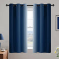 Ombre Curtains Blue and Greyish White for Living Room (42"W x 54"L (Pack of 2) / Blue)
