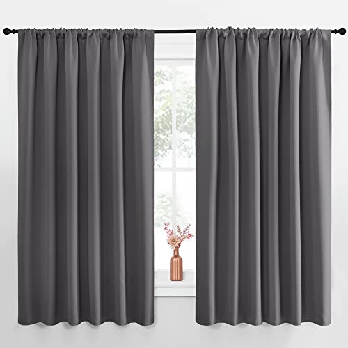 Blackout Curtain Panels for Window (Grey / 70"W x 63"L (Pack of 2))