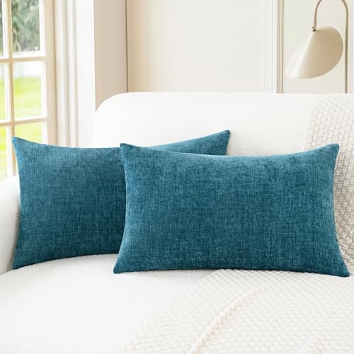 Decorative Couch Throw Pillow Covers 26 X 16 Inches Ocean Blue (26" x 16" (Pack of 2) / Ocean Blue)
