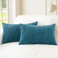 Decorative Couch Throw Pillow Covers 26 X 16 Inches Ocean Blue (26" x 16" (Pack of 2) / Ocean Blue)