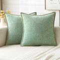 Decorative Couch Throw Pillow Covers 20x20 Inch Greyish Green 2 Pack (Greyish Green / 20" x 20" (Pack of 2))