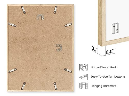 Beige Oak Wood 12x16 Picture Frame (Set of 09 / Beige Oak / 11x17 in)
