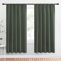 Bedroom Curtains Blackout Draperies (Dark Mallard / 52"W x 72"L (Pack of 2))