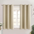 Short Curtains for Small Window 45 Inch Long (Beige / 38"W x 45"L (Pack of 2))