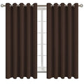 Brown Blackout Curtains for Bedroom 63 Inch Long (Brown / 70"W x 63"L (Pack of 2))