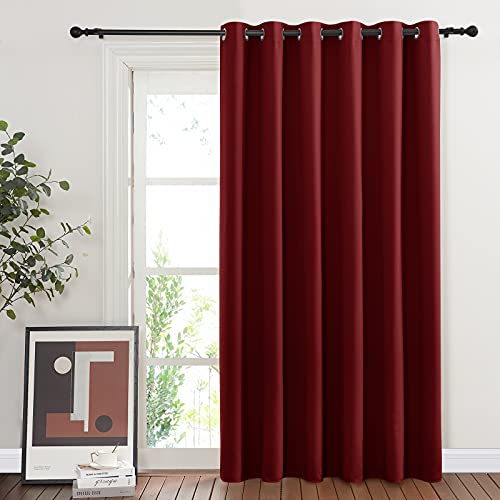 Glass Door Curtains for Window (Burgundy Red / 80"W x 84"L (Pack of 1))
