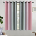 Pink and Grey Blackout Curtains (52"W x 54"L (Pack of 2) / Pink and Grey)