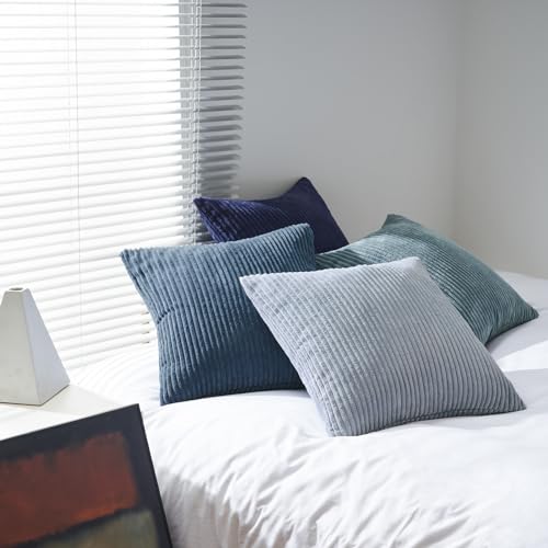 Decorative Throw Pillow Covers Cushion Cases (Blue / 22" x 22" (Pack of 4))