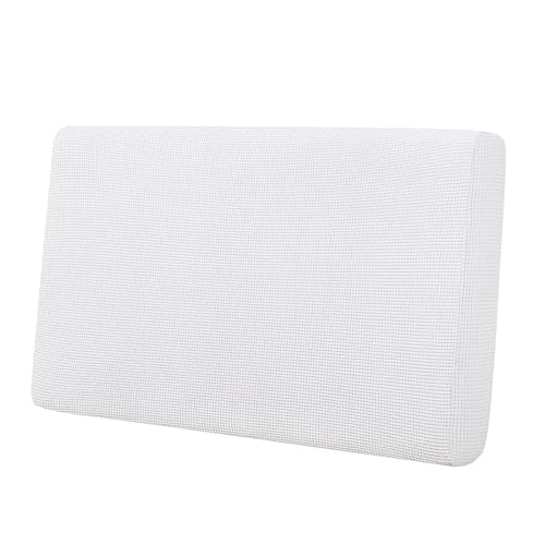 Stretch 1 Piece Loveseat Couch Cushion Cover for Sofa (Medium / Snow White)