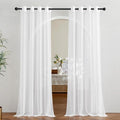 Soft White Sheer Long Curtains 108 Inches (Soft White / 54"W x 108"L (Pack of 2))