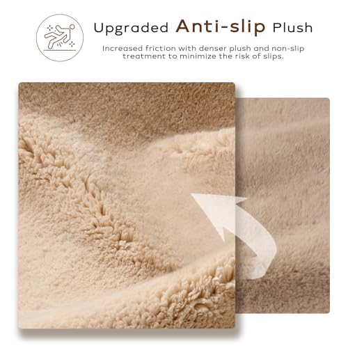 Ashler Faux Fur Rug (3' (Round) / Beige)