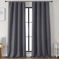 Ava Grey Blackout Curtains for Bedroom 96 Inches Long 2 Panels (Grey / 50"W x 96"L (Pack of 2))