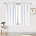 White Curtains 50% Light Blocking for Living Room 45 Inch 2 Panels (Pure White / 42"W x 45"L (Pack of 2))