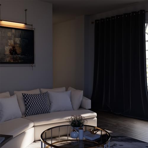 Blackout Curtains (Dark Grey / 52"W x 84"L (Pack of 2))