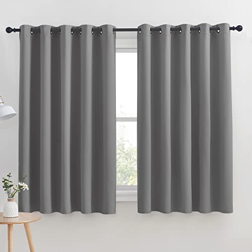 Silver Grey Blackout Curtain Panels for Bedroom (Silver Gray / 70"W x 63"L (Pack of 2))