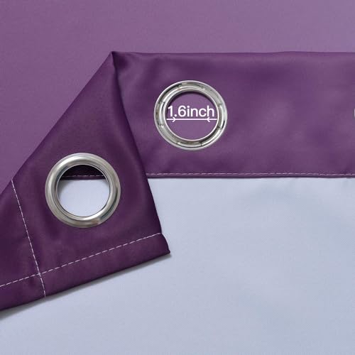 Room Darkening Ombre Curtains 84 Inch Length (70"W x 84"L (Pack of 2) / Purple)
