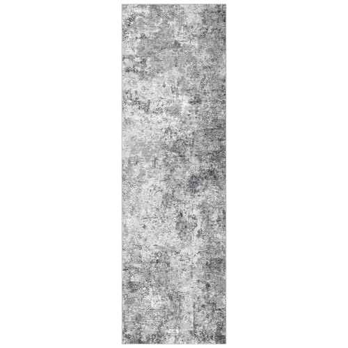 3x8 Washable Runner Rug for Hallway (Grey / 3' x 8' (Runner))