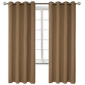 Taupe Blackout Curtains for Bedroom 72 Inch Long (Taupe / 52"W x 72"L (Pack of 2))