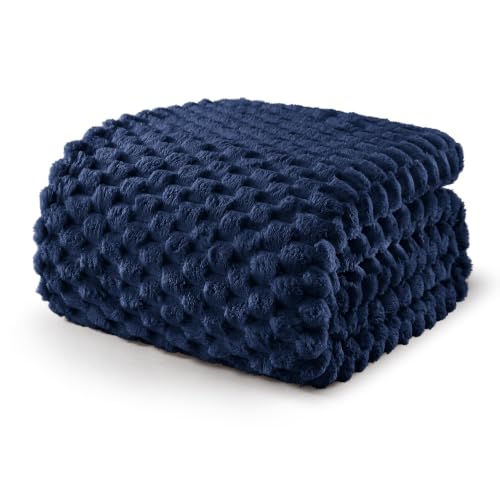 3D Fleece Twin Size Blanket for Bed (Navy Blue / Twin ( 60x80 IN ))
