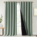 Full Shading Curtains for Windows (Greyish Green / 70"W x 95"L (Pack of 2))