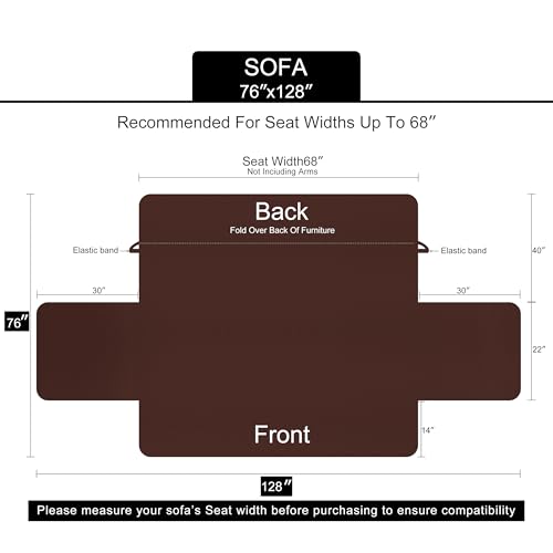 Reversible Sofa Cover Couch Cover for Dogs (Beige/Beige / 68"sofa L - Large)