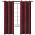 Burgundy Blackout Curtains for Bedroom 72 Inch Long (Burgundy / 42"W x 72"L (Pack of 2))