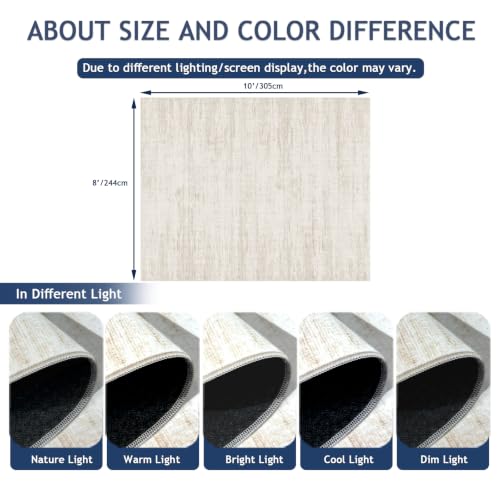 8x10 Area Rugs for Living Room (Beige / 8' x 10' (Rectangular))