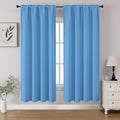 Light Blue Blackout Curtains 63 inch Length 2 Panels Set (Light Blue / 52"W x 63"L (Pack of 2))