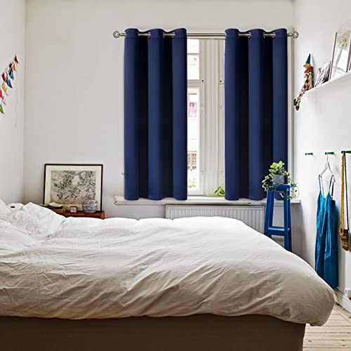 Blackout Curtains for Bedroom (Navy / 38"W x 54"L (Pack of 2))