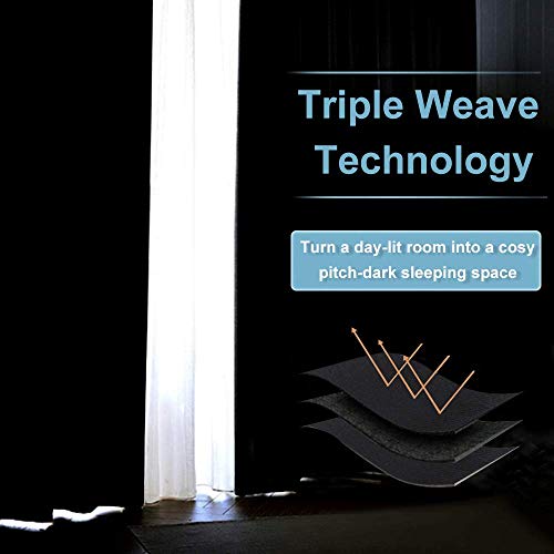 RV Curtains for Camper Windows (Black / 34"W x 24"L (Pack of 2))