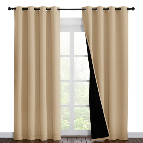 Living Room Completely Shaded Draperies (Biscotti Beige / 55"W x 86"L (Pack of 2))