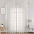 Ivory Sheer Curtains 84 Inches Long 2 Panels (Ivory / 59"W x 84"L (Pack of 2))