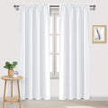 White Curtains 50% Light Blocking for Living Room 95 Inch 2 Panels (Pure White / 52"W x 95"L (Pack of 2))