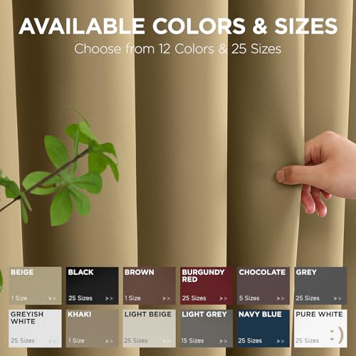 Door Curtain Blackout Curtains for Doorway Privacy Closet Drapes (Beige / 40"W x 78"L (Pack of 1))