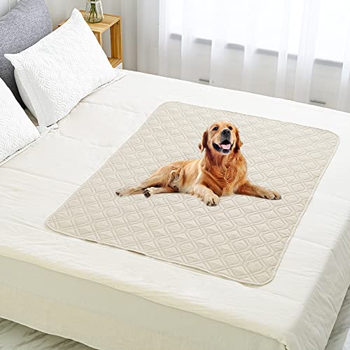 Waterproof Blanket Reversible Dog Bed Cover Pet Blanket for Furniture Bed Couch Sofa (40x50 Inch (Pack of 1) / Ivory)