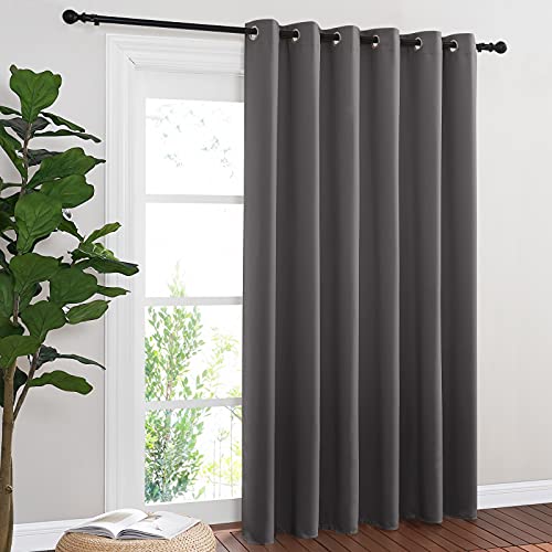 Sliding Door Curtains (Grey / 80"W x 84"L (Pack of 1))