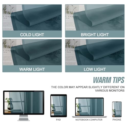 Window Sheer Curtains 54 inch Length (42"W x 54"L (Pack of 2) / Dusty)