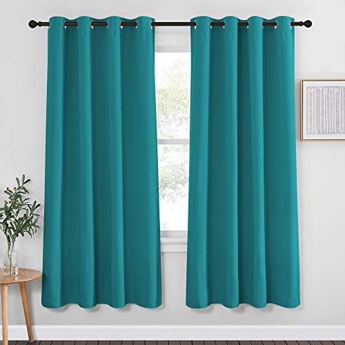 Blackout Window Curtains & Drapes (Peacock Teal / 52"W x 72"L (Pack of 1))
