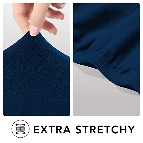 Stretch Couch Covers for Sofa 4 Seater Slipcovers Navy (XX-Large 4-Seater Sofa / Navy)
