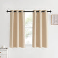 Bedroom Blackout Curtains and Drapes (Biscotti Beige / 34"W x 40"L (Pack of 2))