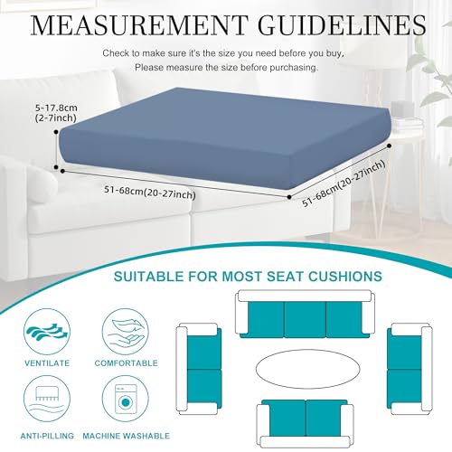 12 Pcs Outdoor Cushion Covers (Grey Blue / 12PCS)