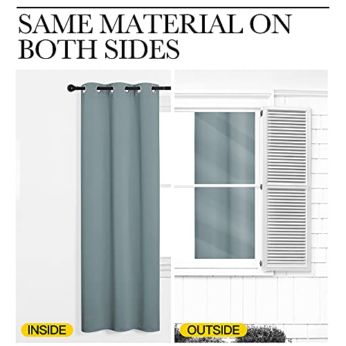 Bedroom Curtains Blackout Drapery Panels (Stormy Sea / 42"W x 54"L (Pack of 2))