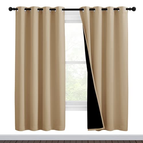 Living Room Completely Shaded Draperies (Biscotti Beige / 46"W x 72"L (Pack of 2))