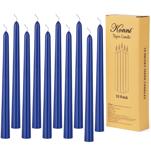 0.87×10 Inch Blue Taper Candles (Blue)
